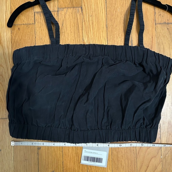 *Everlane* NWT Black Silk Cropped Cami, Small - Picture 7 of 8